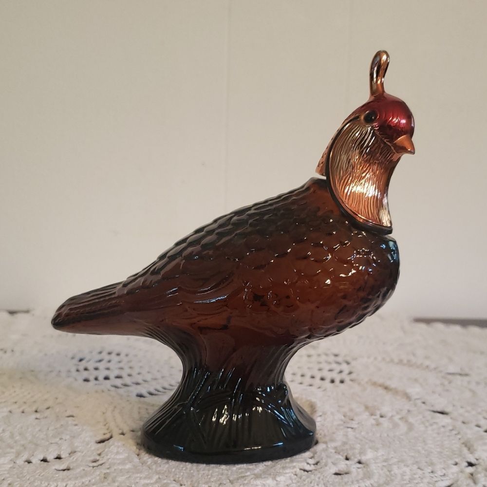 Vintage Avon Quail Glass Decanter
